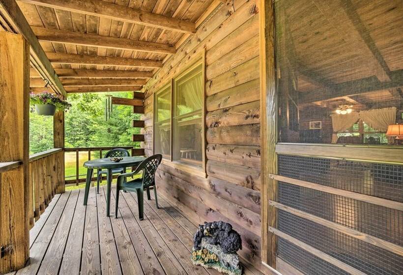 Scenic Creekside Cabin W/ Wraparound Porch!