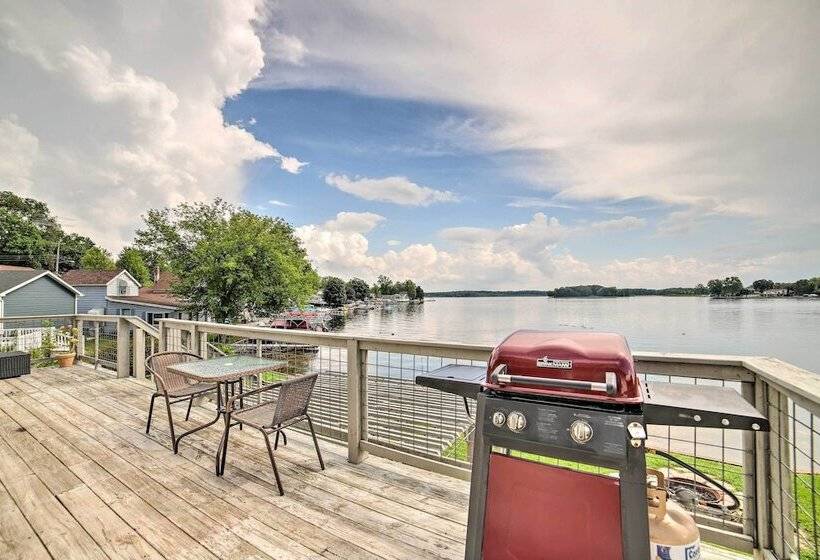 Waterfront Michigan Center Home W/ Boat Dock!