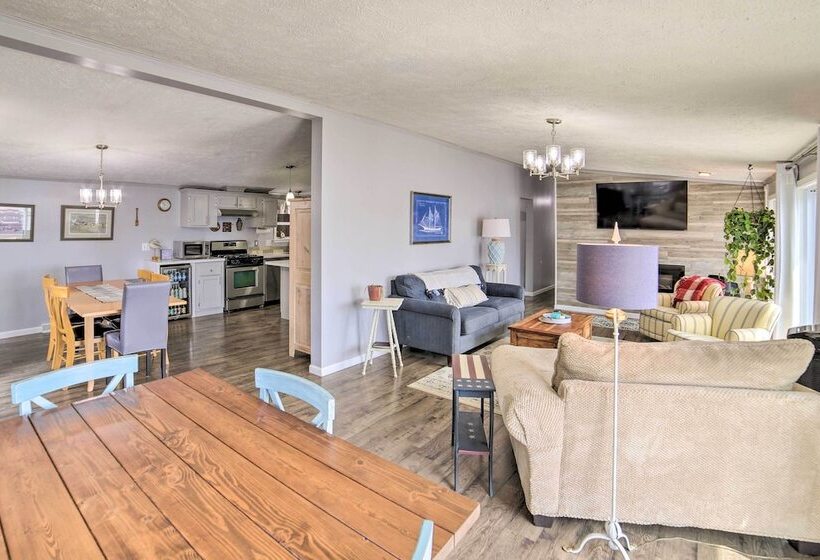 Waterfront Michigan Center Home W/ Boat Dock!