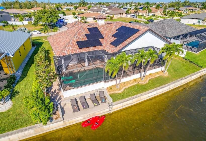 On Canal: Luxe Cape Coral Oasis W/ Pool & Lanai!