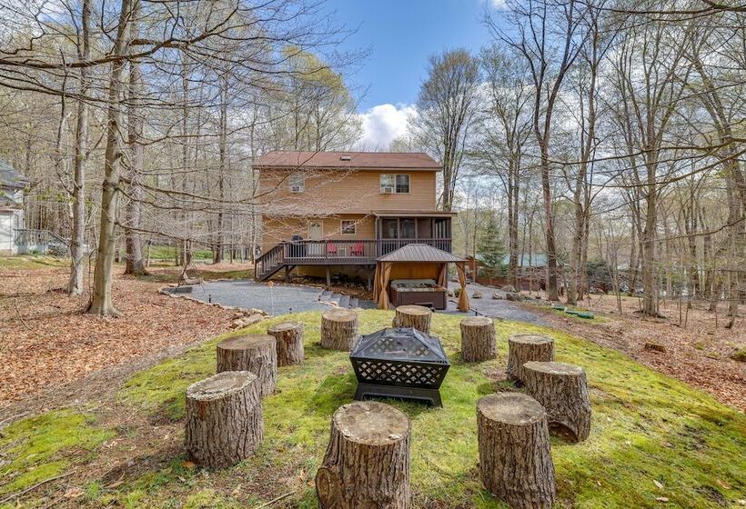 Hot Tub & Game Room: Cozy Big Bass Lake Home!