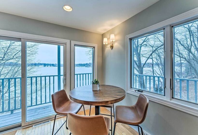 Lakefront Genoa City Home W/ Private Beach