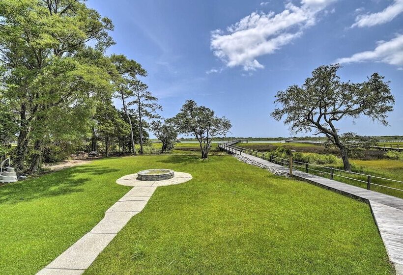 Waterfront Sunset Beach Escape W/ Dock & Golf View