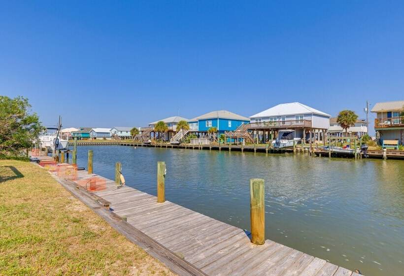 Waterfront Dauphin Island Home W/ Deck & Boat Dock