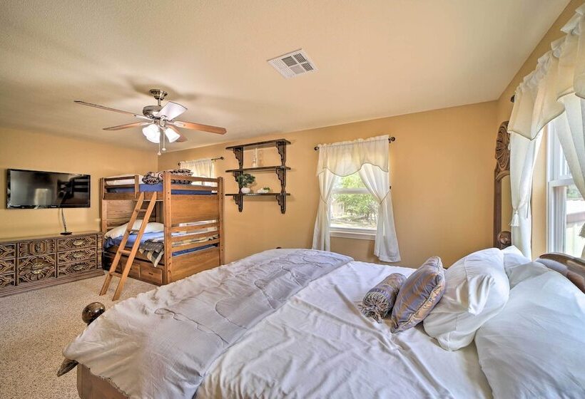 Waterfront Lake Eufaula Home: Multi Level Balcony