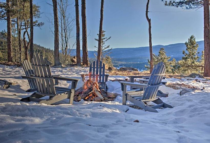 Custom Angel Fire Home: Views, Hot Tub & Fire Pit!