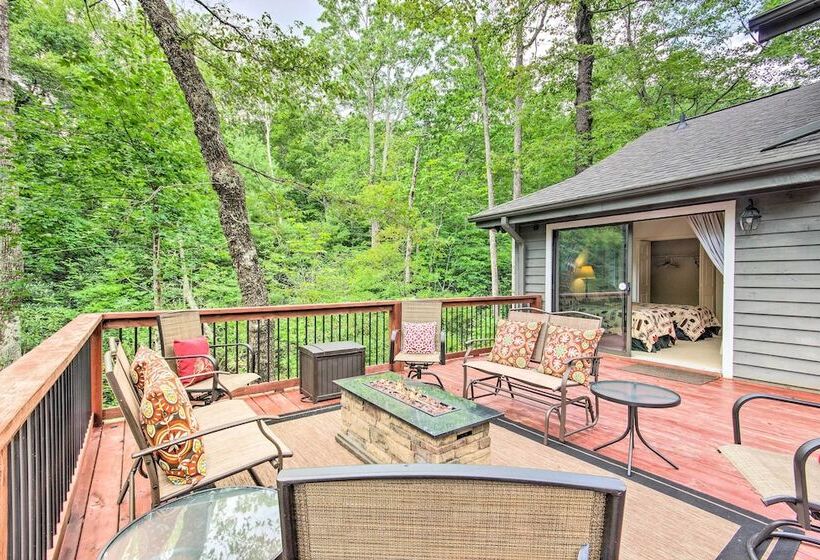 Lake Toxaway Cabin W/fire Pit   1mi To Marina