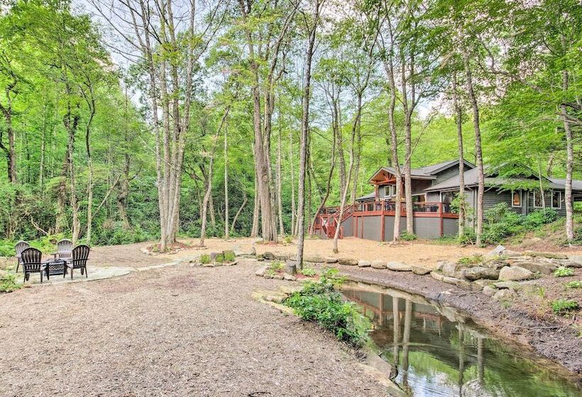 Lake Toxaway Cabin W/fire Pit   1mi To Marina