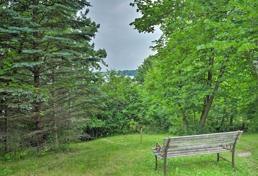 Lakeview 10 Acre Kimball Cabin W/ Private Beach!