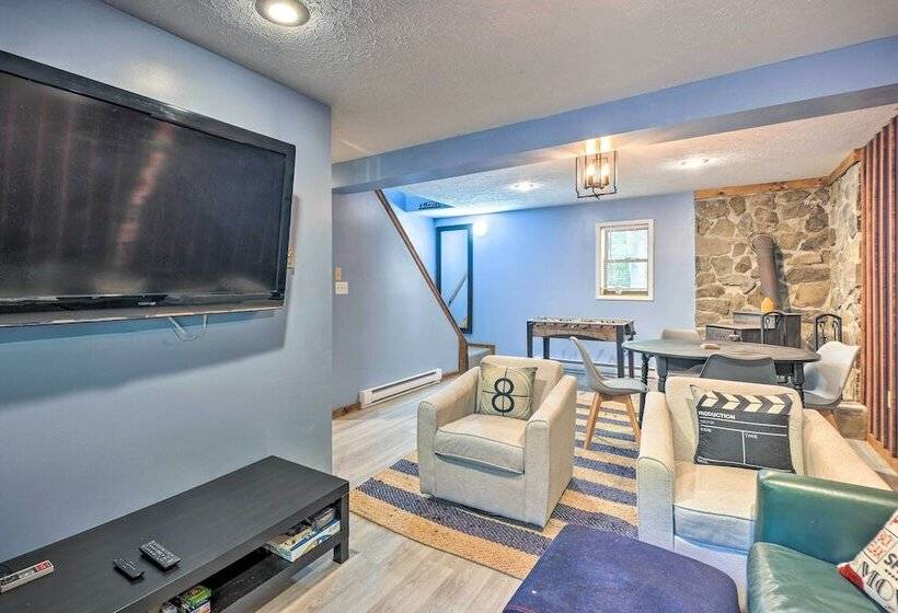 Wraparound Deck: Big Bass Lake Home In Gouldsboro