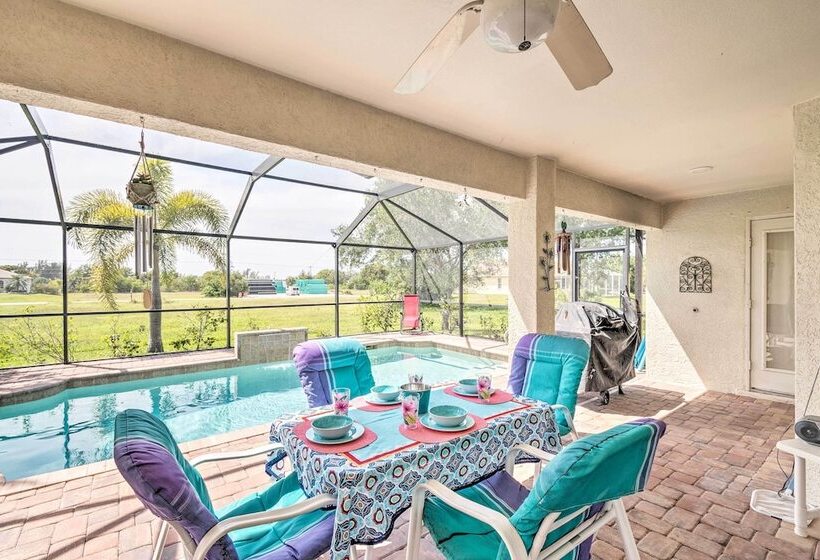 6 Mi To Waterpark: Tropical Home In Cape Coral