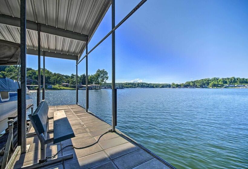 Boat Dock + Slides: Lakefront Gravois Mills Home