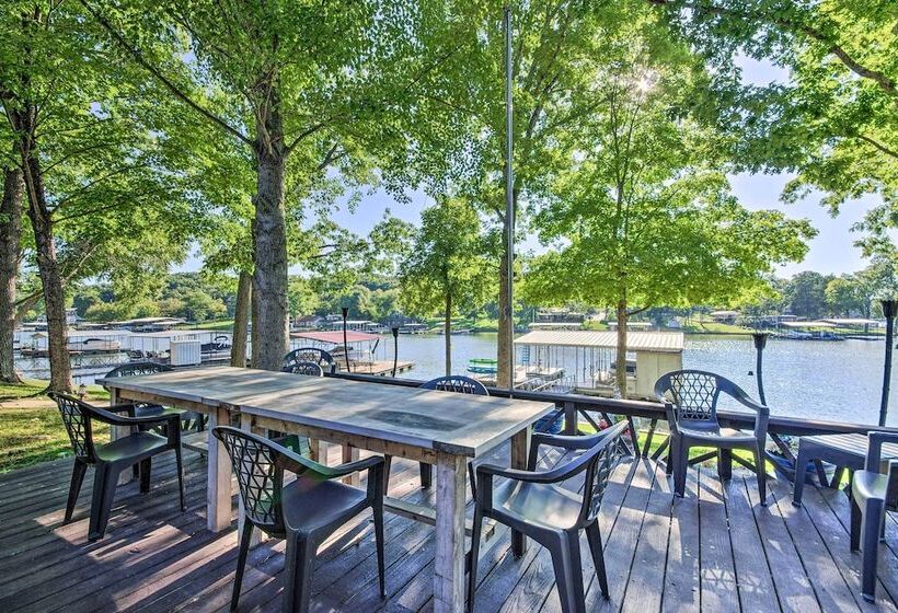 Boat Dock + Slides: Lakefront Gravois Mills Home