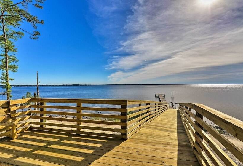 Bayfront Blounts Creek Home: Private Beach + Dock!