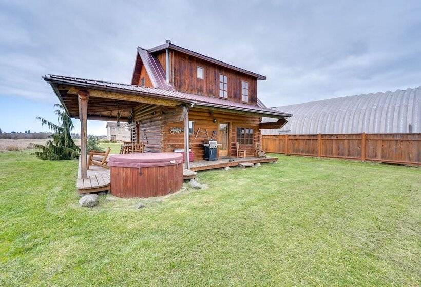 Private Hot Tub:  Blue Sky Cabin  In Sequim