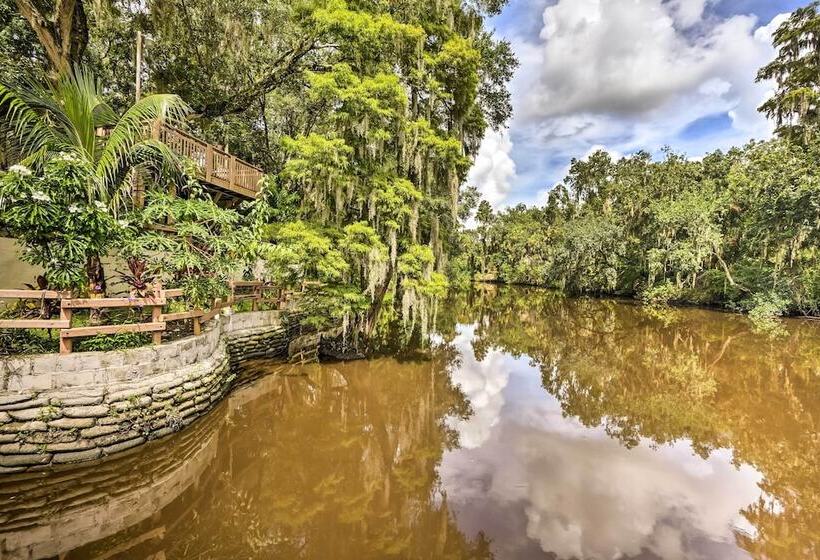Lush Riverfront Escape W/ Private Boat Dock!