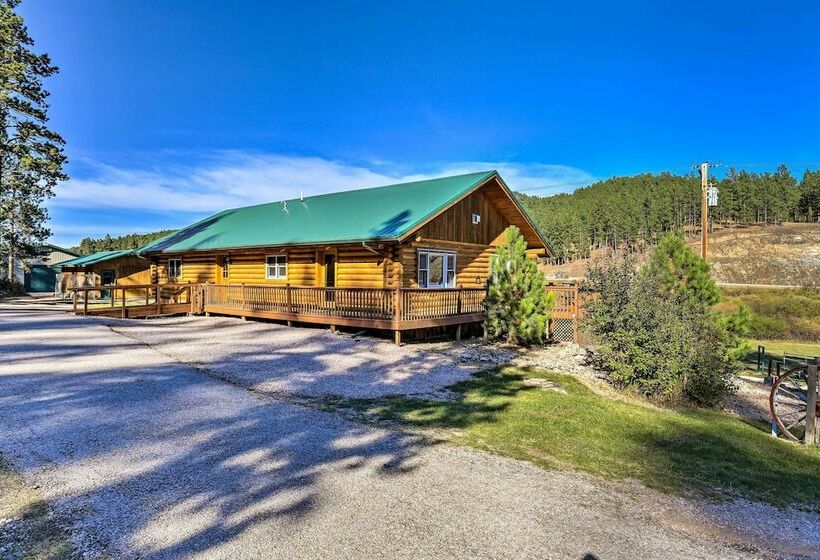 Hill City Log Cabin W/ On Site Trout Fishing!