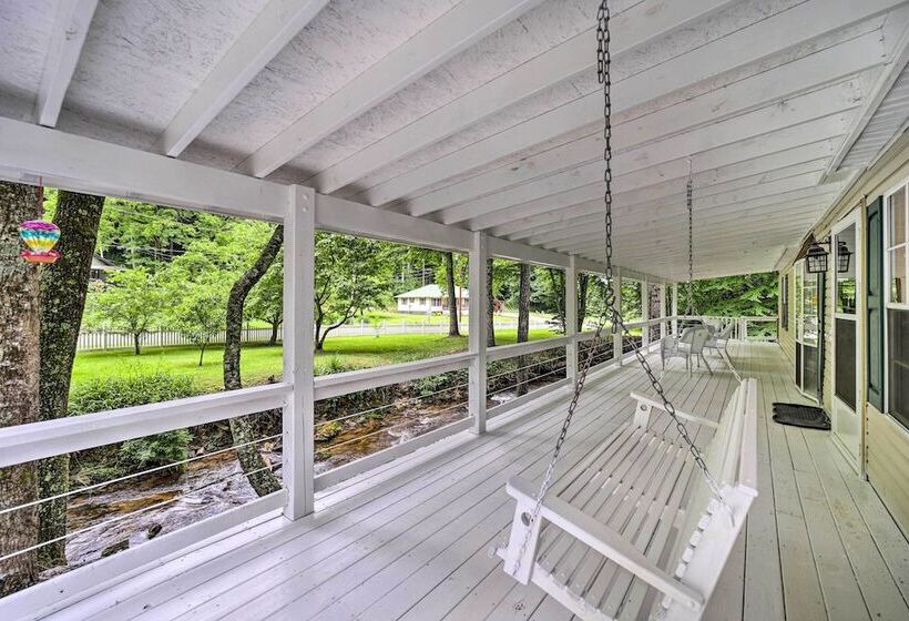 Tranquil Creekfront Bryson City Home W/ Grill!