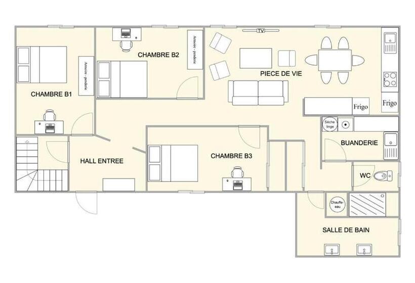 پانسیون Coeur De Ville #h3   Wifi Et Netflix   Lave Linge   Logement Partagé   Chambre Privée