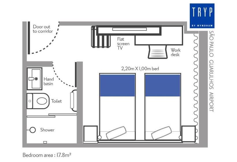 Tryp By Wyndham São Paulo Airport   Hotel De Transito Terminal 3  Lado Ar   área Restrita á Passagei