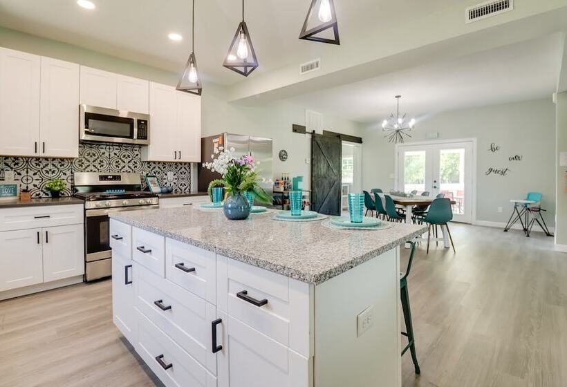 Spacious Grove Home Rental: Yard Games, Fire Pit!