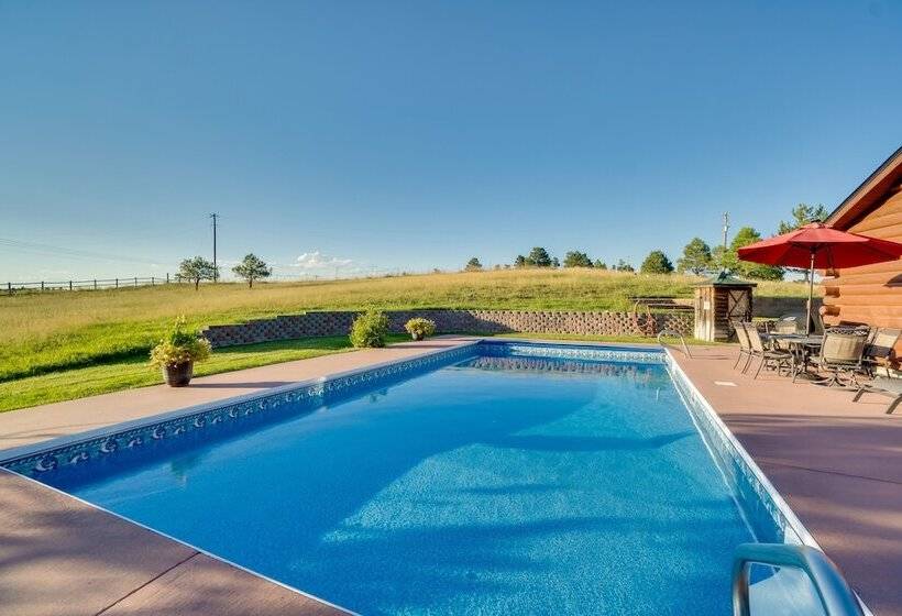 Heated Pool + Mtn Views: Log Cabin In Parker!