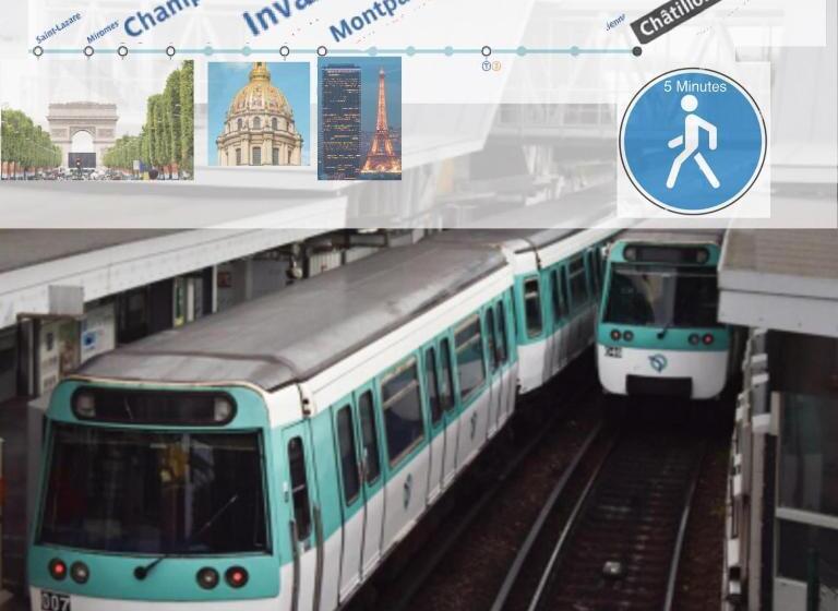 تختخواب و صبحانه Chatillon Citea Access Dayuse Room Work And Day Rest Timeshare 15 Minutes Paris Montparnasse