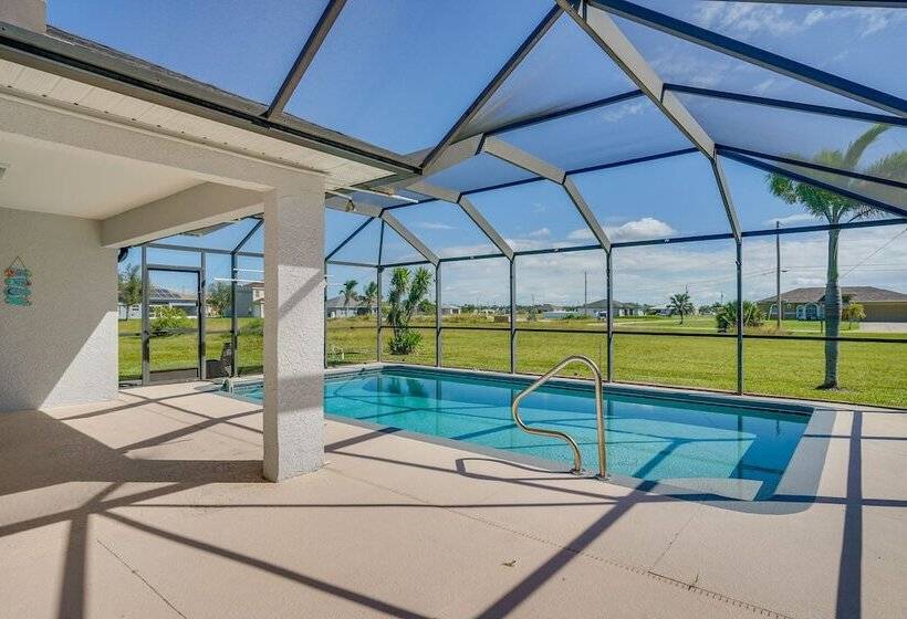 Furnished Lanai + Pool: Sunlit Cape Coral Getaway!