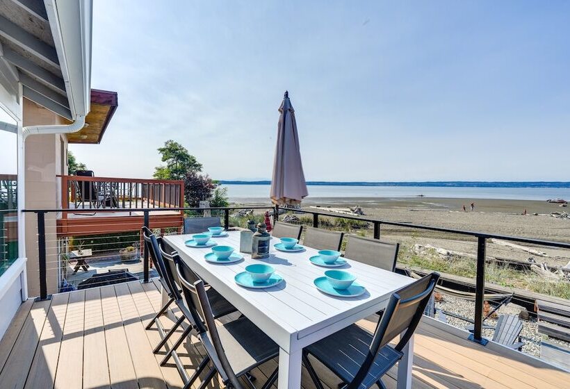 Coastal Pnw Home On Swimmable Beach W/ Hot Tub!