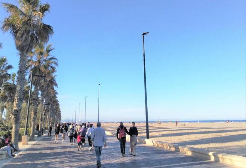 پانسیون Nueva Habitacion A Metros De Playa Con Cocina Y Wc Compartido, Terraza Y Zonas Comunes 3ac