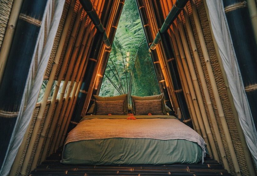住宿加早餐  Hideout Eco Bamboo House Bali