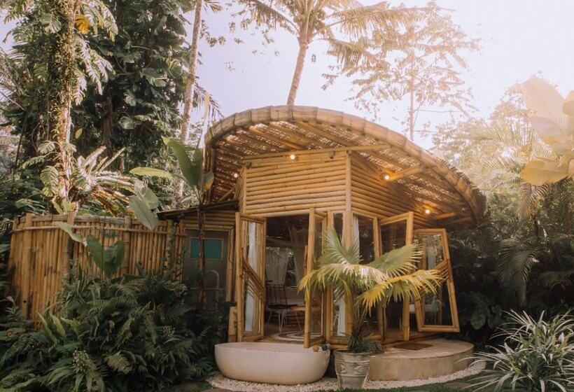 住宿加早餐  Hideout Eco Bamboo House Bali