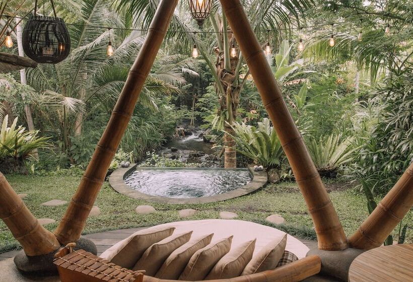 住宿加早餐  Hideout Eco Bamboo House Bali