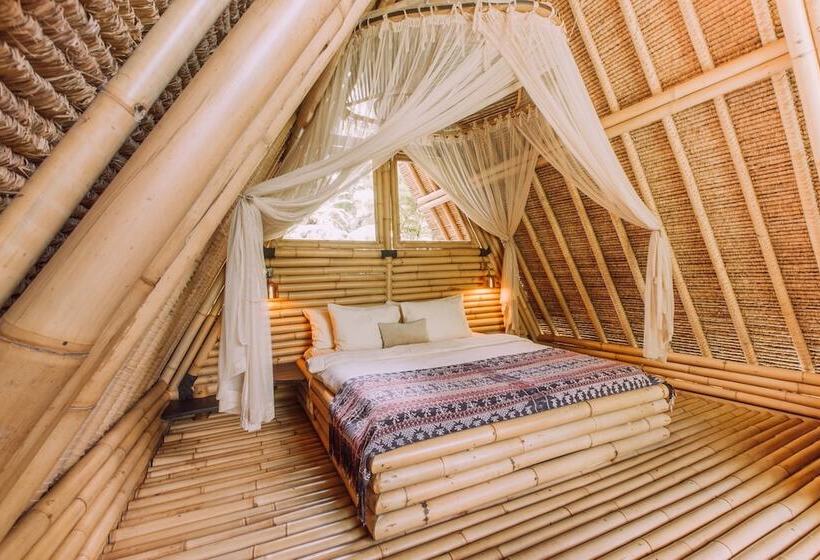 住宿加早餐  Hideout Eco Bamboo House Bali