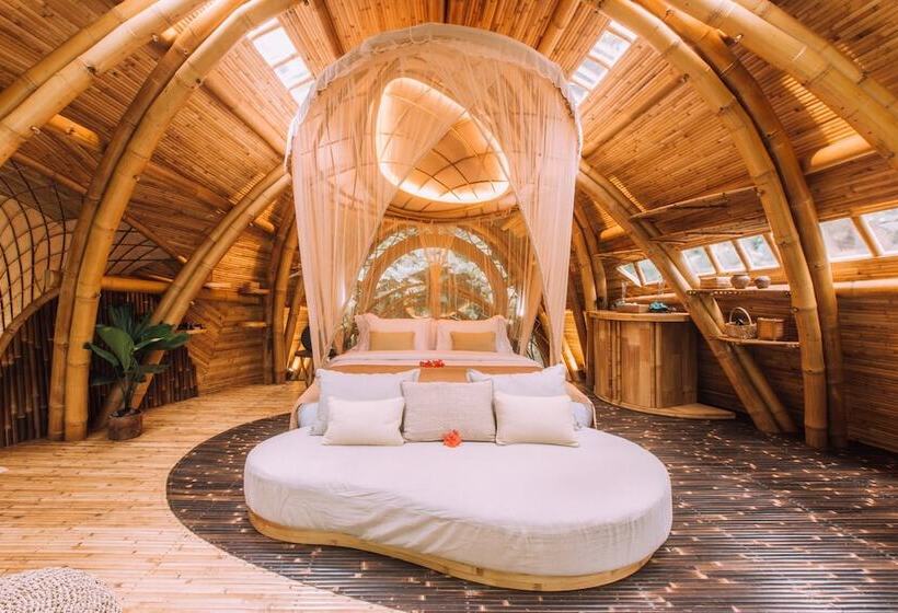 住宿加早餐  Hideout Eco Bamboo House Bali