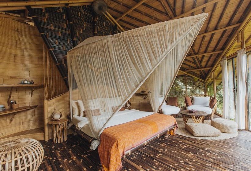 住宿加早餐  Hideout Eco Bamboo House Bali