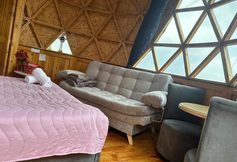 مبيت وإفطار Lago De Tota Playa Blanca Glamping Kairos
