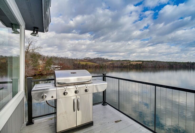 Unique Smith Mountain Lake Home Over Water W/ Dock