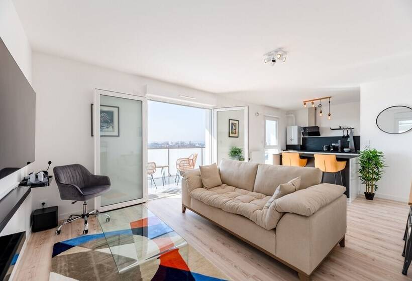 تختخواب و صبحانه Rouen Seine View Apartment