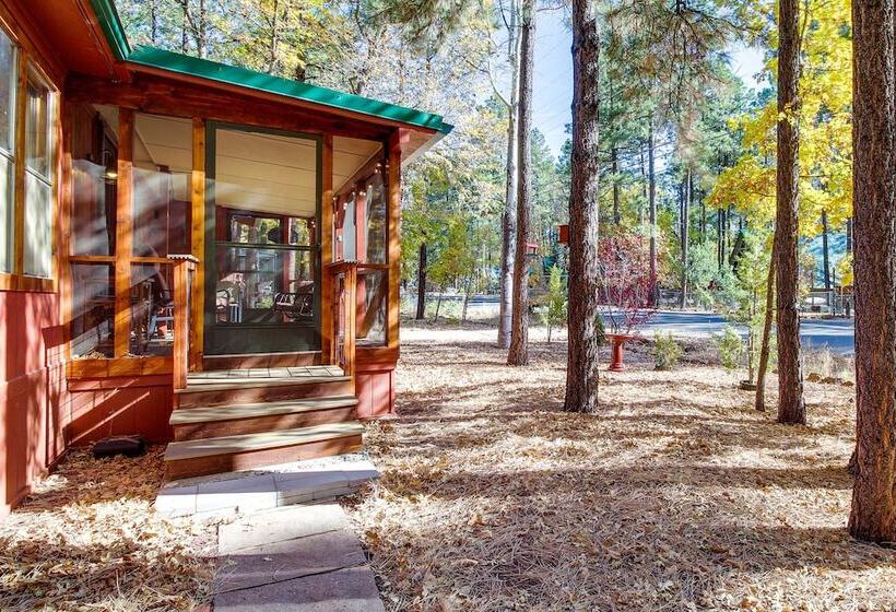 Pinetop Lakeside Cabin Rental: Porch & Fire Pit!