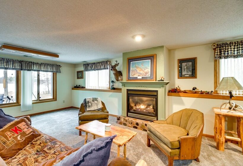 Lakefront Minnesota Home W/ Deck, Dock & Fire Pit