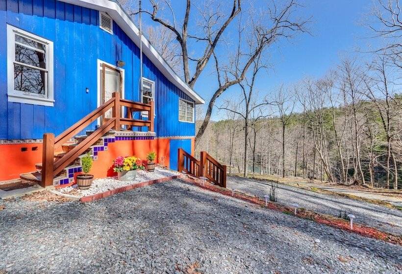 Riverfront Blue Ridge Cabin W/ Private Beach!