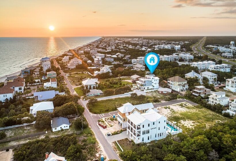 Rooftop Deck, Gulf View, Pool, Firepit, Walk To Public Beach & Rosemary Beach