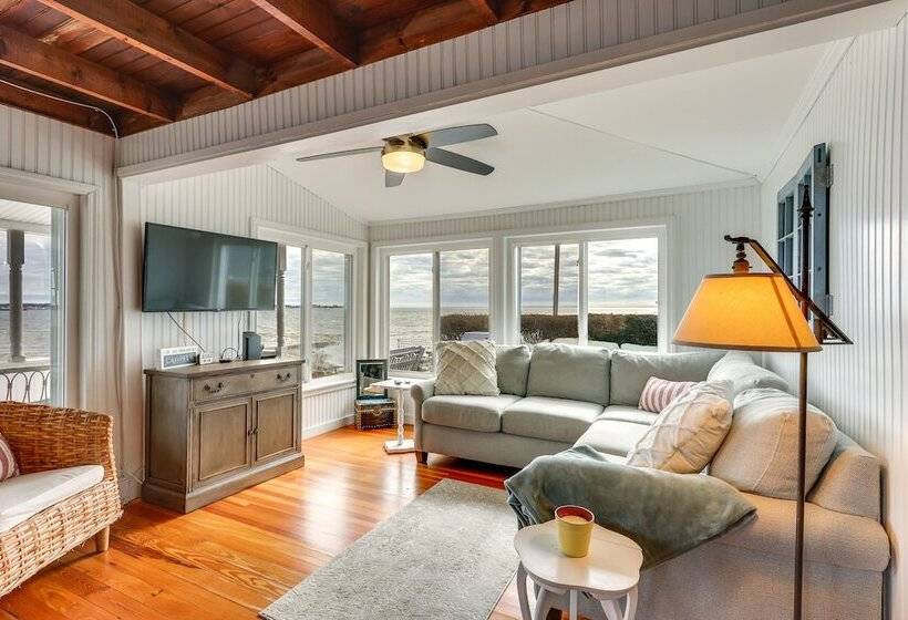 Dreamy Waterfront Westbrook Home On Private Beach