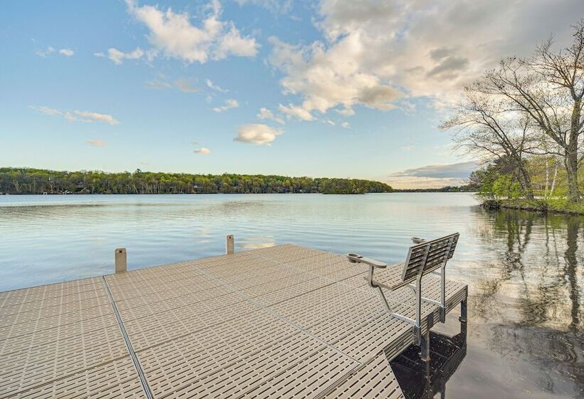 Birch Lake Home On Peninsula: Dock, Deck & Grill!