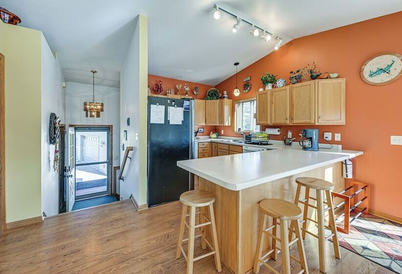 Lake Wissota Home W/ Private Dock + Fire Pit!