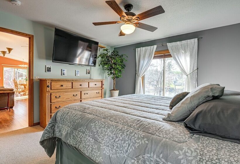 Lake Wissota Home W/ Private Dock + Fire Pit!