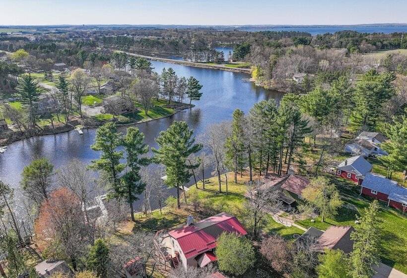 Lake Wissota Home W/ Private Dock + Fire Pit!