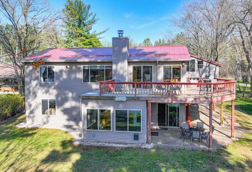 Lake Wissota Home W/ Private Dock + Fire Pit!