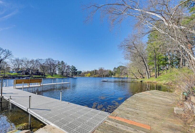 Lake Wissota Home W/ Private Dock + Fire Pit!